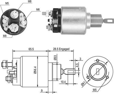 Magneti Marelli 940113050048 - Тяговое реле, соленоид, стартер mashina-shop.ru