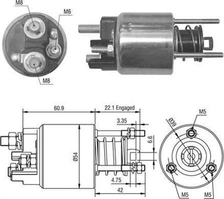 Magneti Marelli 940113050016 - Тяговое реле, соленоид, стартер mashina-shop.ru