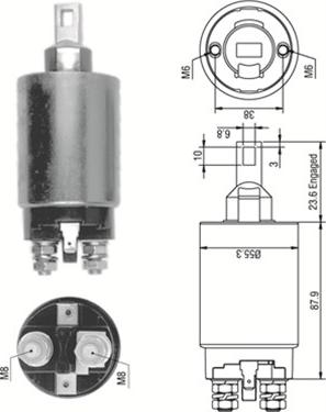 Magneti Marelli 940113050330 - Тяговое реле, соленоид, стартер mashina-shop.ru