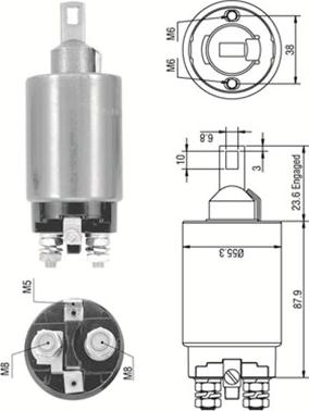 Magneti Marelli 940113050333 - Тяговое реле, соленоид, стартер mashina-shop.ru