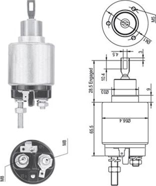 Magneti Marelli 940113050325 - Тяговое реле, соленоид, стартер mashina-shop.ru