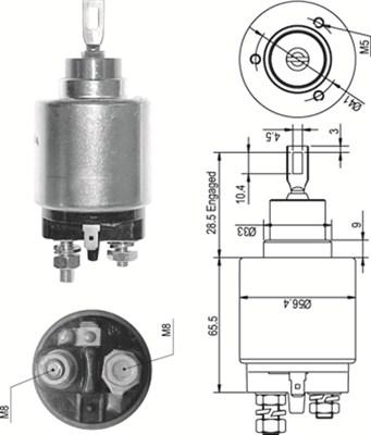 Magneti Marelli 940113050327 - Тяговое реле, соленоид, стартер mashina-shop.ru