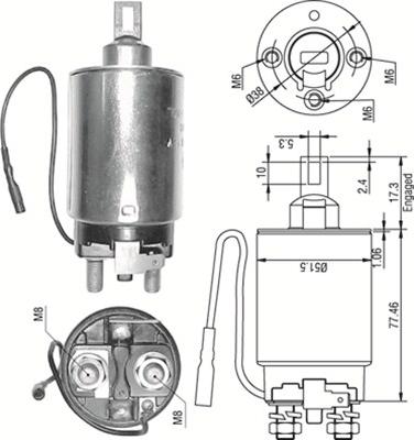 Magneti Marelli 940113050289 - Тяговое реле, соленоид, стартер mashina-shop.ru