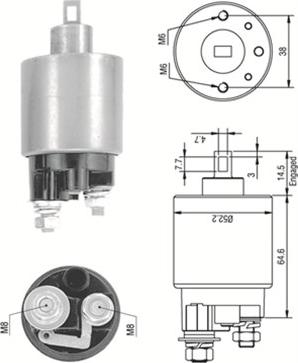 Magneti Marelli 940113050239 - Тяговое реле, соленоид, стартер mashina-shop.ru