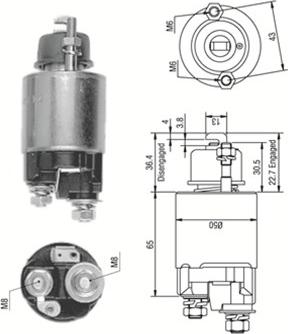 Magneti Marelli 940113050231 - Тяговое реле, соленоид, стартер mashina-shop.ru