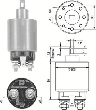 Magneti Marelli 940113050237 - Тяговое реле, соленоид, стартер mashina-shop.ru