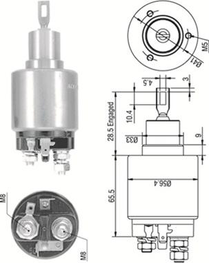 Magneti Marelli 940113050270 - Тяговое реле, соленоид, стартер mashina-shop.ru