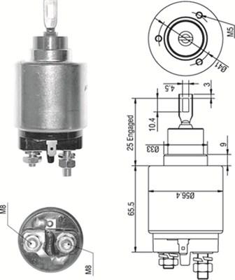 Magneti Marelli 940113050273 - Тяговое реле, соленоид, стартер mashina-shop.ru