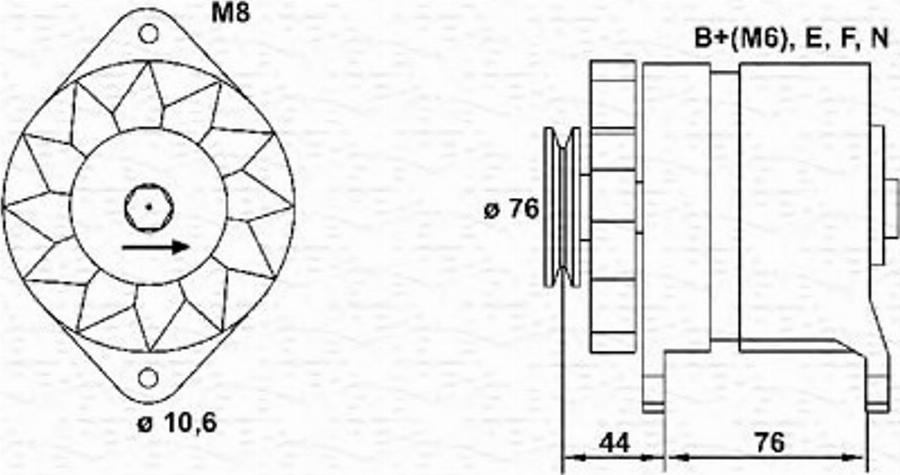 Magneti Marelli 943346066010 - Генератор mashina-shop.ru