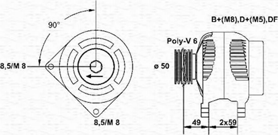 Magneti Marelli 943346002010 - Генератор mashina-shop.ru