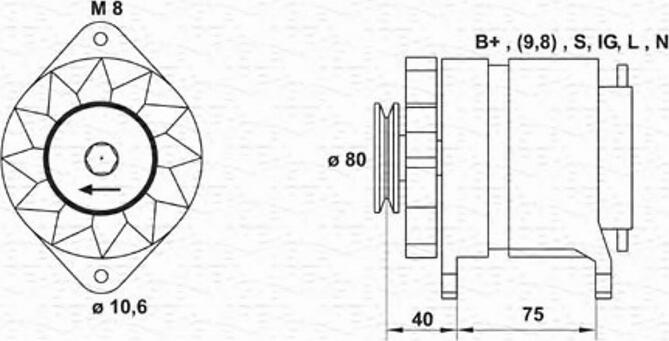 Magneti Marelli 943346136010 - Генератор mashina-shop.ru