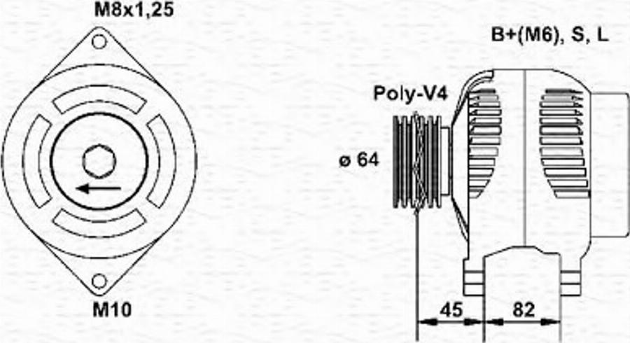 Magneti Marelli 943346126010 - Генератор mashina-shop.ru