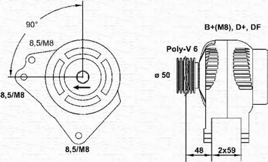 Magneti Marelli 943355009010 - Генератор mashina-shop.ru