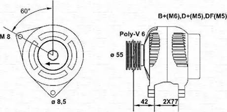 Magneti Marelli 9433 550 140 10 - Генератор mashina-shop.ru