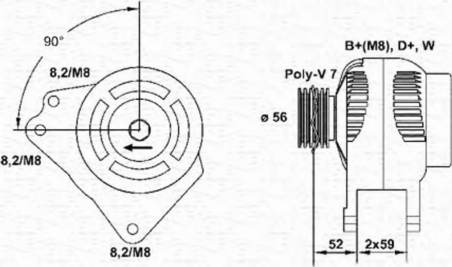 Magneti Marelli 943355011010 - Генератор mashina-shop.ru