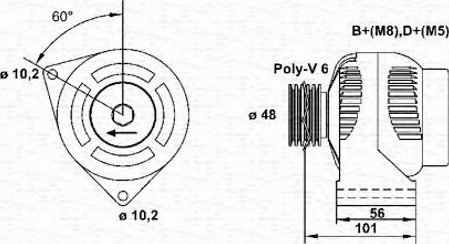 Magneti Marelli 943355079010 - Генератор mashina-shop.ru