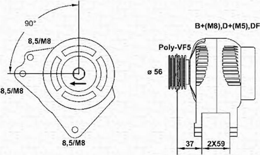 Magneti Marelli 943355110010 - Генератор mashina-shop.ru