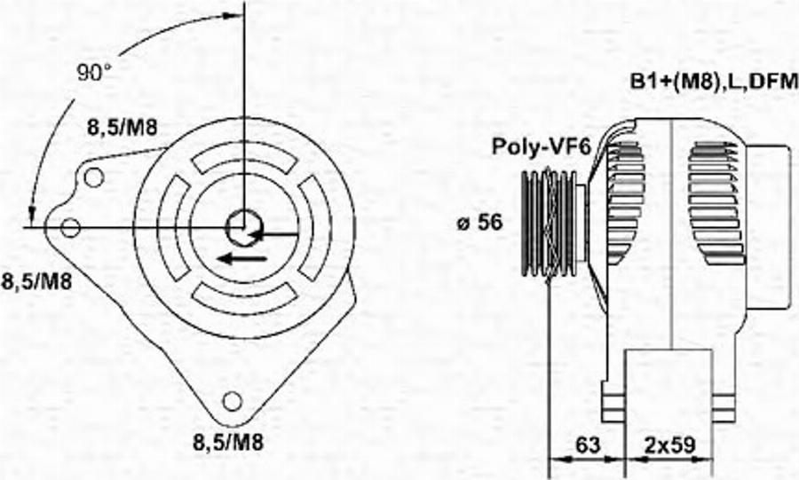 Magneti Marelli 943355139010 - Генератор mashina-shop.ru