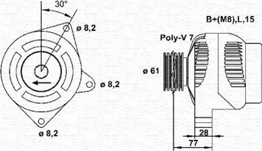 Magneti Marelli 943355133010 - Генератор mashina-shop.ru