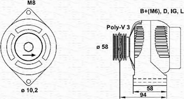 Magneti Marelli 943356939010 - Генератор mashina-shop.ru