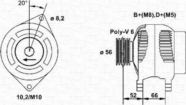 Magneti Marelli 943356973010 - Генератор mashina-shop.ru