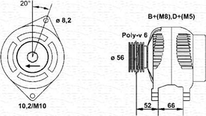 Magneti Marelli 943356568010 - Генератор mashina-shop.ru