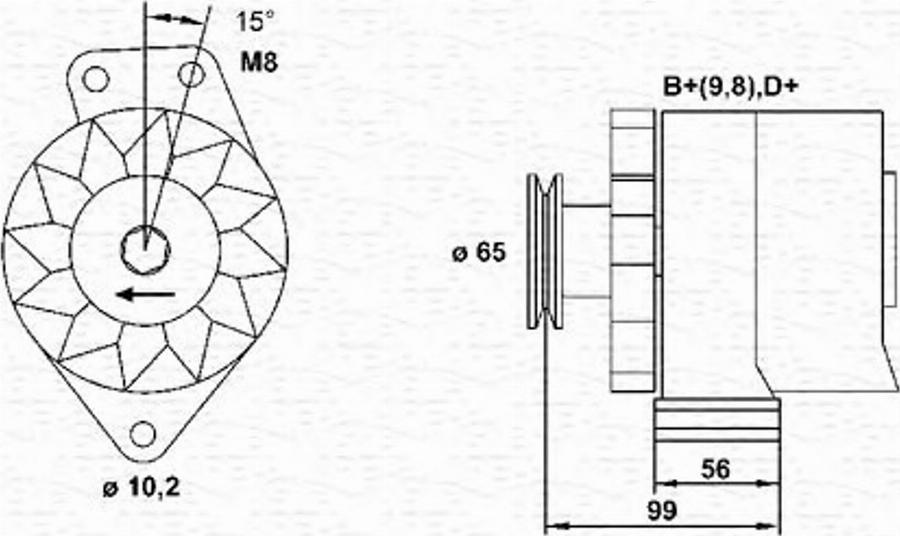 Magneti Marelli 943356813010 - Генератор mashina-shop.ru