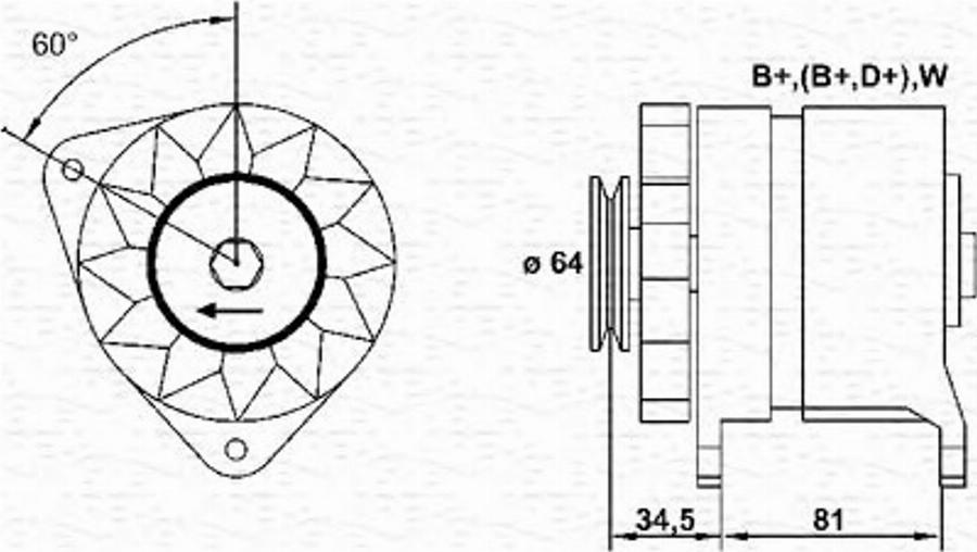 Magneti Marelli 943356315010 - Генератор mashina-shop.ru