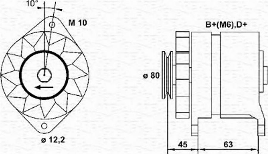 Magneti Marelli 943356380010 - Генератор mashina-shop.ru