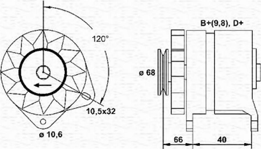 Magneti Marelli 943321059010 - Генератор mashina-shop.ru