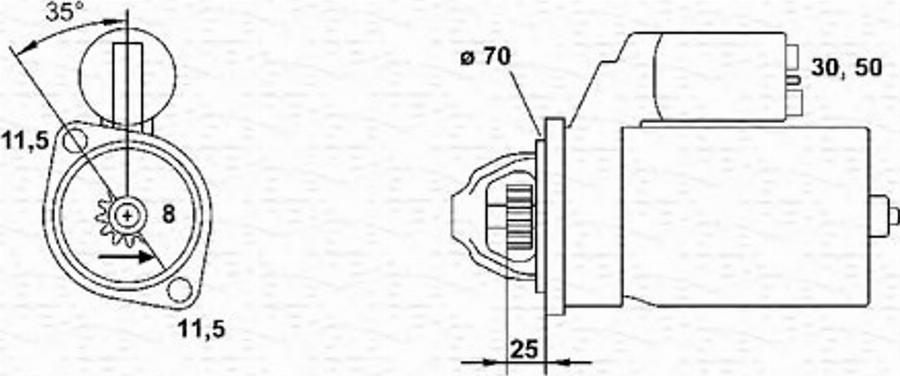 Magneti Marelli 943 24 111 401 0 - Стартер mashina-shop.ru