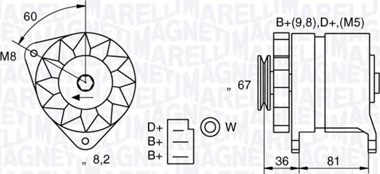 Magneti Marelli 054022384010 - Генератор mashina-shop.ru