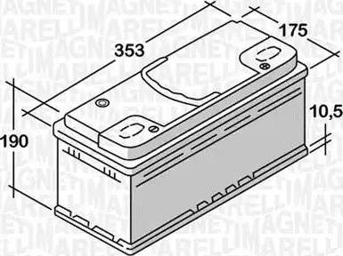 Magneti Marelli 068092076010 - Стартерная аккумуляторная батарея, АКБ mashina-shop.ru