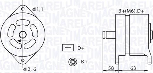 Magneti Marelli 063320049010 - Генератор mashina-shop.ru