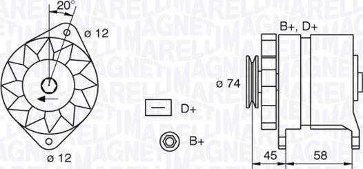 Magneti Marelli 063321409010 - Генератор mashina-shop.ru