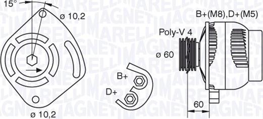 Magneti Marelli 063321604010 - Генератор mashina-shop.ru