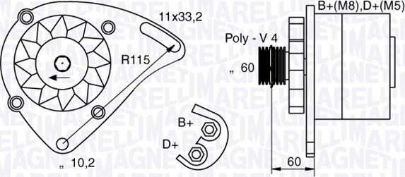 Magneti Marelli 063321600010 - Генератор mashina-shop.ru