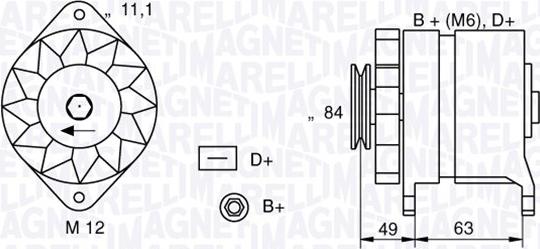 Magneti Marelli 063321044010 - Генератор mashina-shop.ru