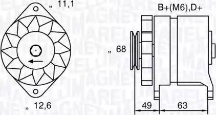 Magneti Marelli 063321041010 - Генератор mashina-shop.ru