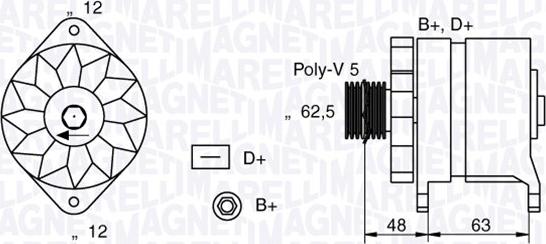 Magneti Marelli 063321191010 - Генератор mashina-shop.ru