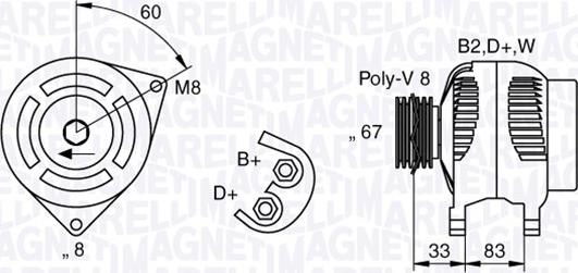 Magneti Marelli 063321753010 - Генератор mashina-shop.ru