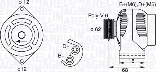 Magneti Marelli 063377490010 - Генератор mashina-shop.ru