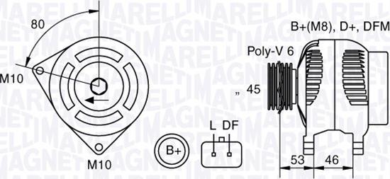 Magneti Marelli 063377300010 - Генератор mashina-shop.ru