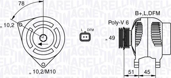 Magneti Marelli 063377301010 - Генератор mashina-shop.ru