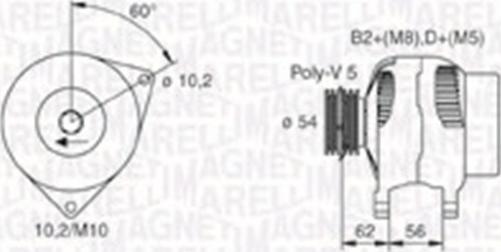 Magneti Marelli 063730020010 - Генератор mashina-shop.ru