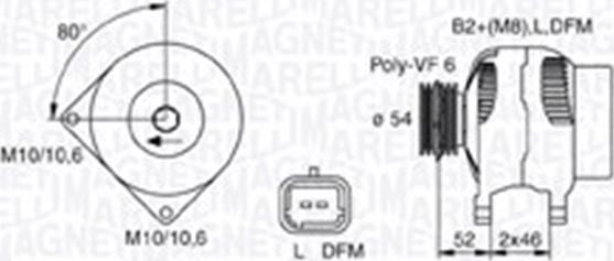 Magneti Marelli 063730027010 - Генератор mashina-shop.ru