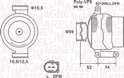 Magneti Marelli 063731928010 - Генератор mashina-shop.ru