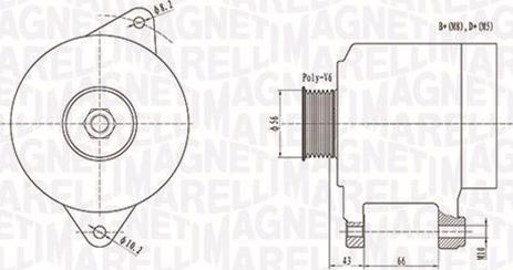 Magneti Marelli 063738250010 - Генератор mashina-shop.ru