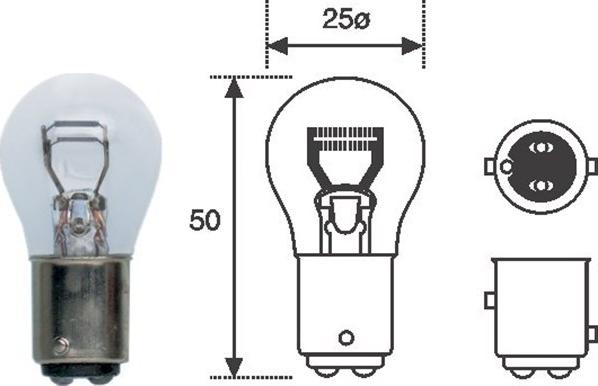 Magneti Marelli 008528100000 - Лампа накаливания, фонарь сигнала тормоза mashina-shop.ru