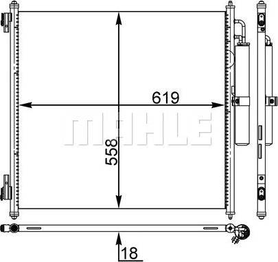 MAHLE AC 37 000S - Конденсатор кондиционера mashina-shop.ru